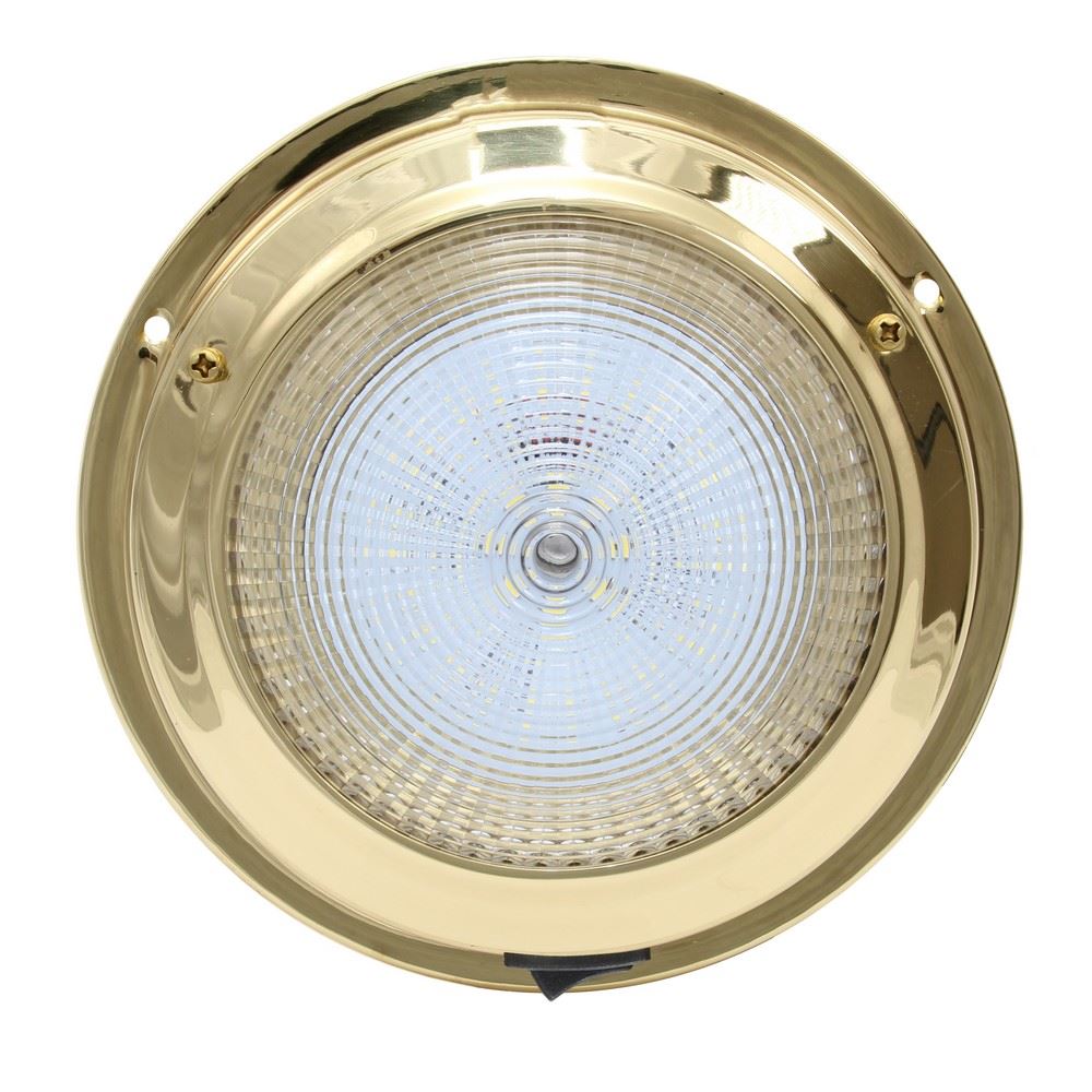 AAA 12V Brass Dome Light Natural White LED 137mm 4" Dome