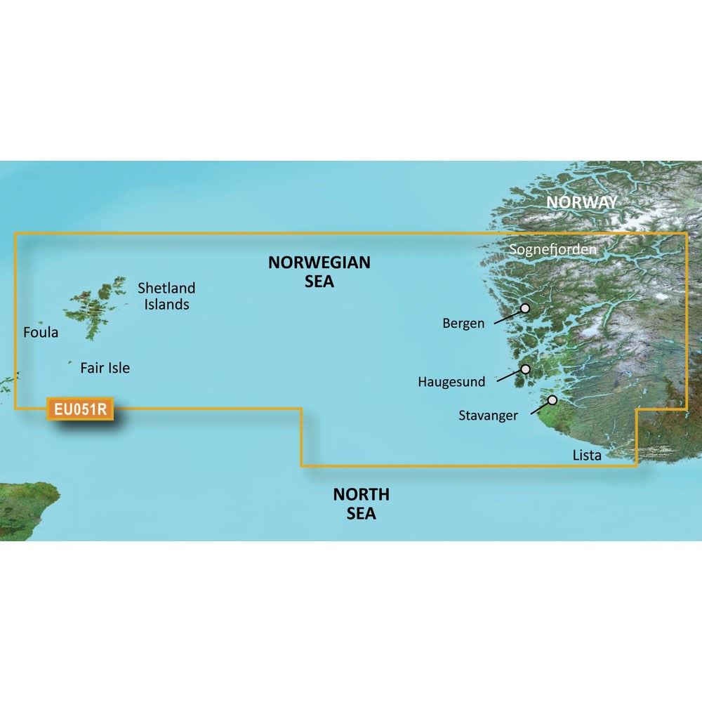 Garmin BlueChart G3 Vision Regular Area - VEU051R Lista - Sognefjorden - PROTEUS MARINE STORE