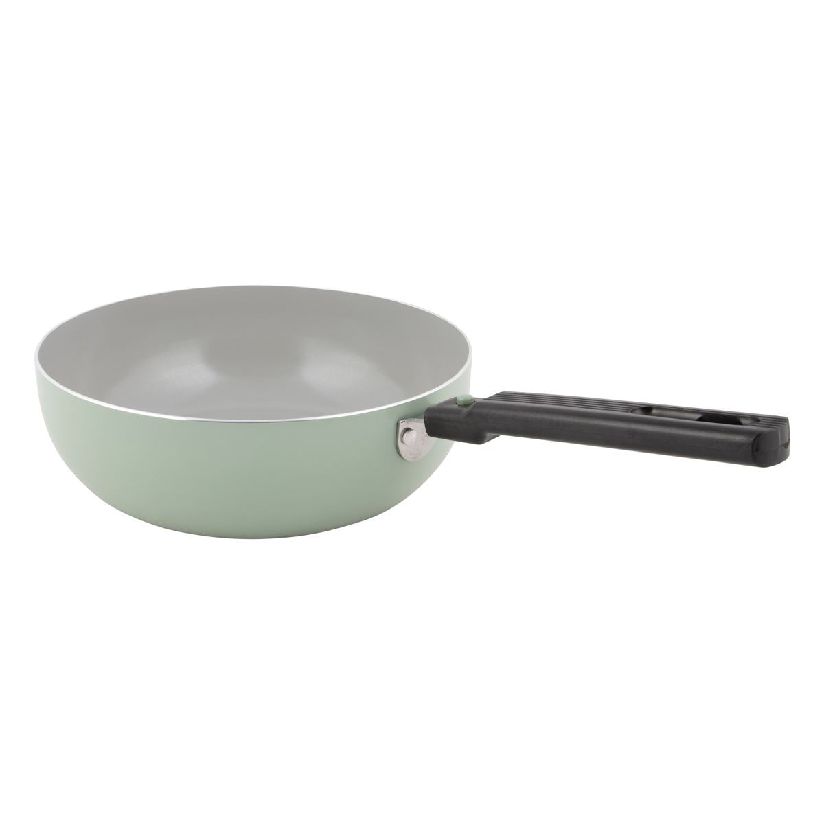 Bo-Camp Wok Pan Sprint Removable Handle Green Dia 24cm