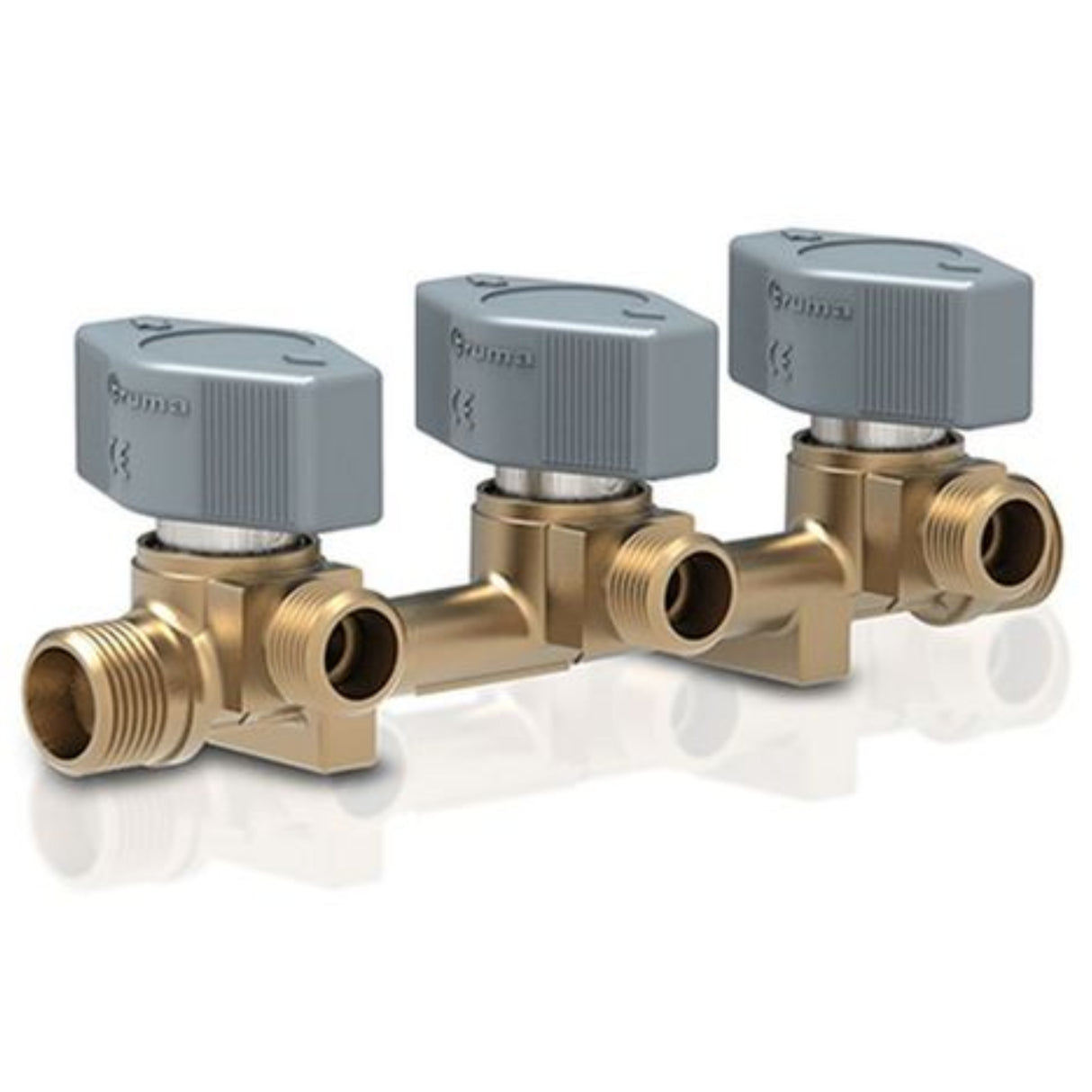 Truma VK3 10mm 3 Way Gas Manifold Valve with Brass Olives & Nuts