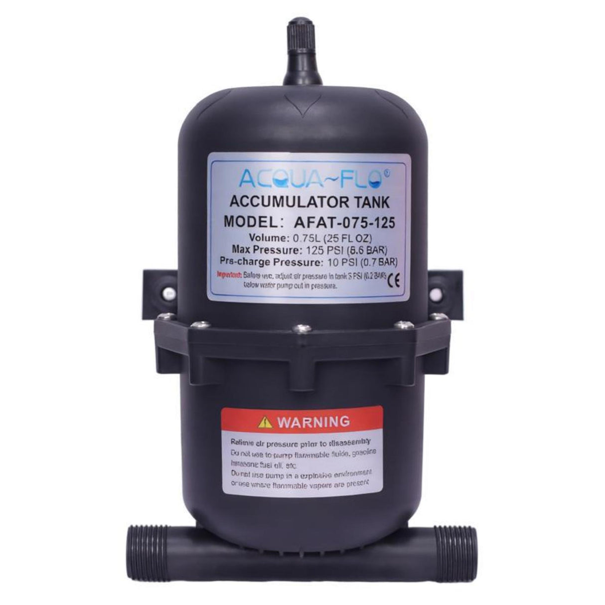 Acqua-Flo Pressurized Accumulator Tank 0.75L 125 PSI Max. for Boat Marine RV
