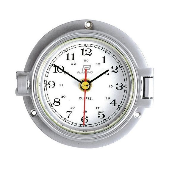 Clock matte chrome 3"