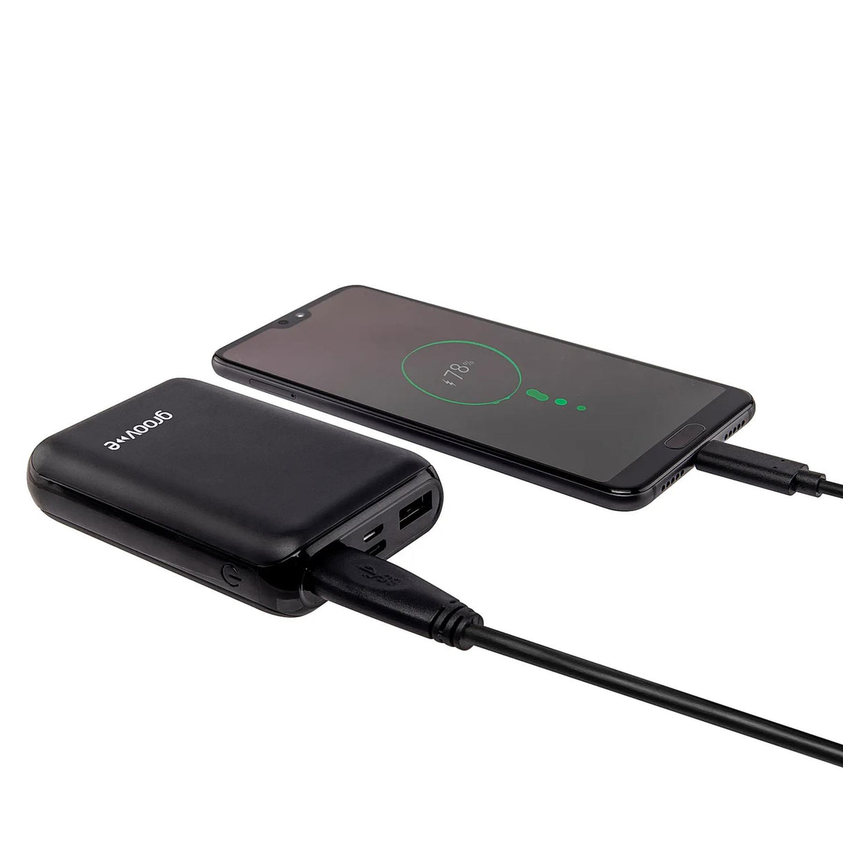 Groov-e GVCH10000BK Portable Power Charger 10000mAh Powerbank - Black