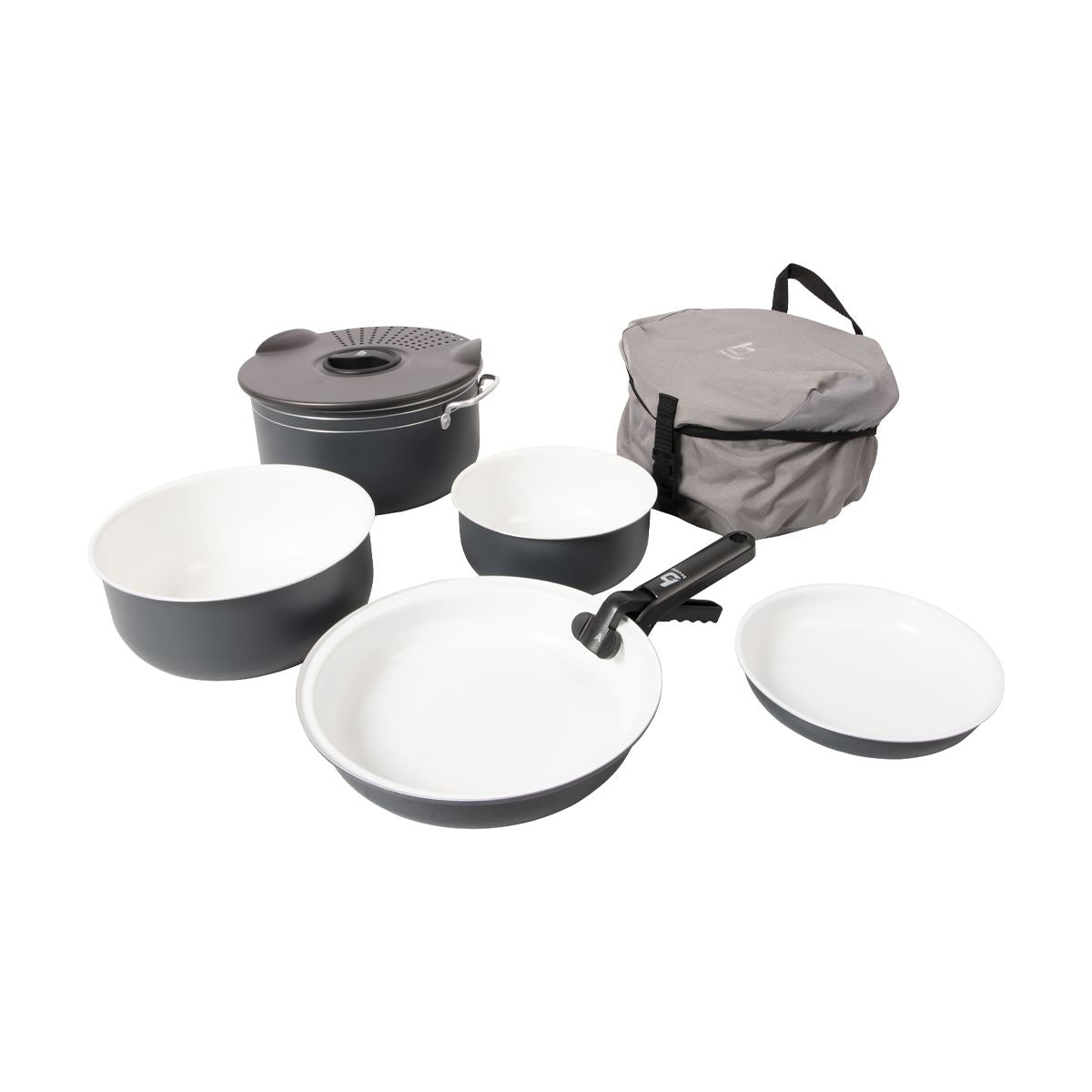 Bo-Camp Cookware Set Trekking 7 Pieces Ceramic Coating Aluminium