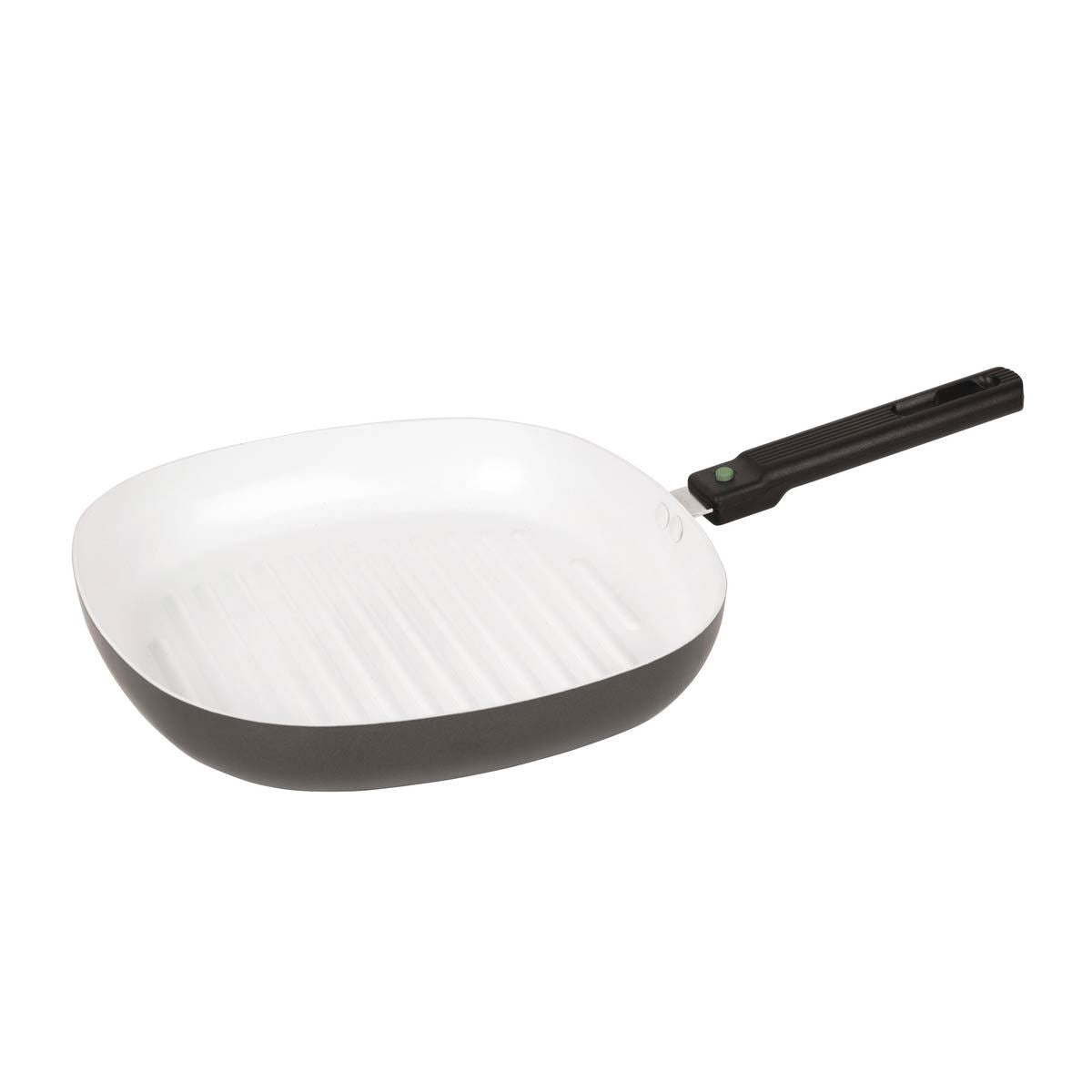 Bo-Camp Grill Pan Sprint Removable Handle Blk/White 26 x 26cm