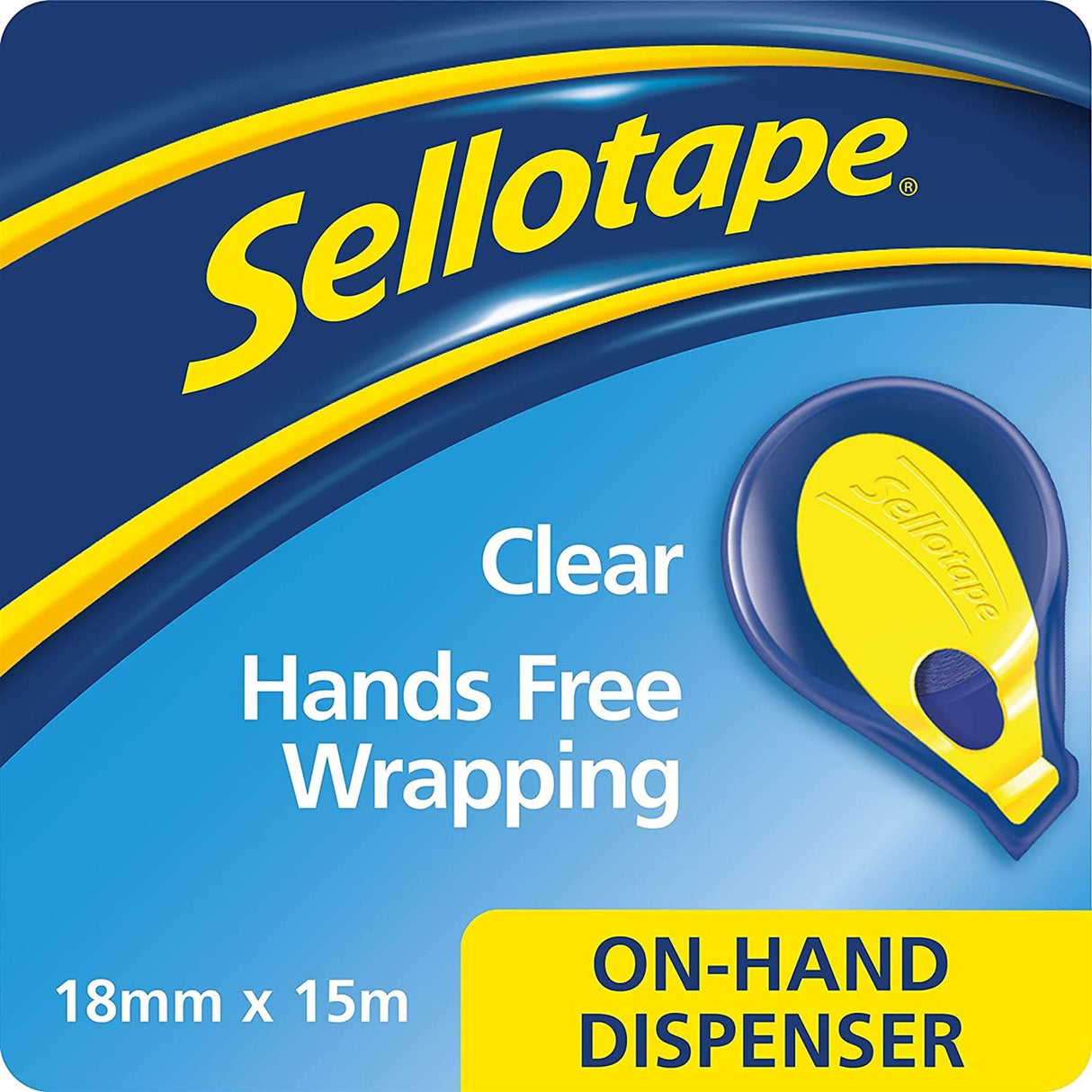 Sellotape On-Hand Dispenser 18mm x 15m - PROTEUS MARINE STORE
