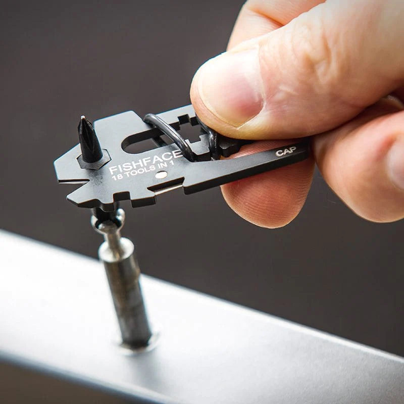 True Fishface 18 in 1 micro multi tool Keyring - PROTEUS MARINE STORE
