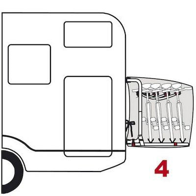 Fiamma Bike Cycle Cover S for 4 Bikes (08208A01-) Carry on Motorhome Campervan