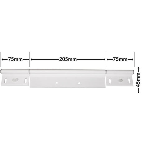 AG Hinge White 3 Leaf Exterior Motorhomes Hinge C01 - 35.5cm L x 4.5cm D