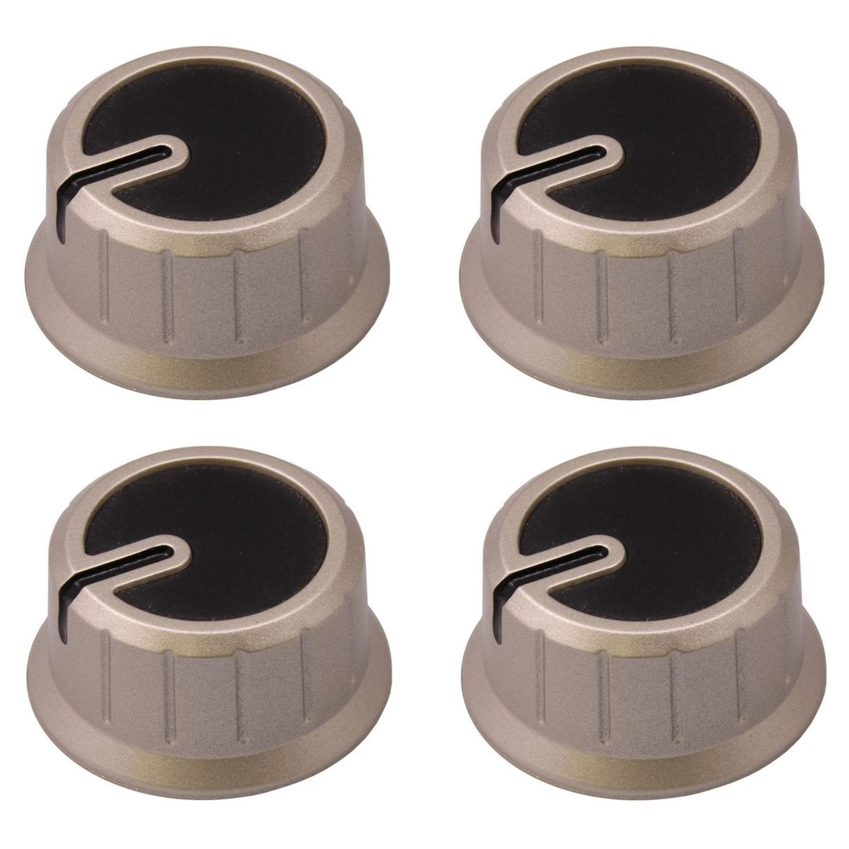 x4 Pack Spare Thetford Cocina Cooker Control Knob Oven Grill Hob SPCC0375.BNK/BK - Black/Nickle