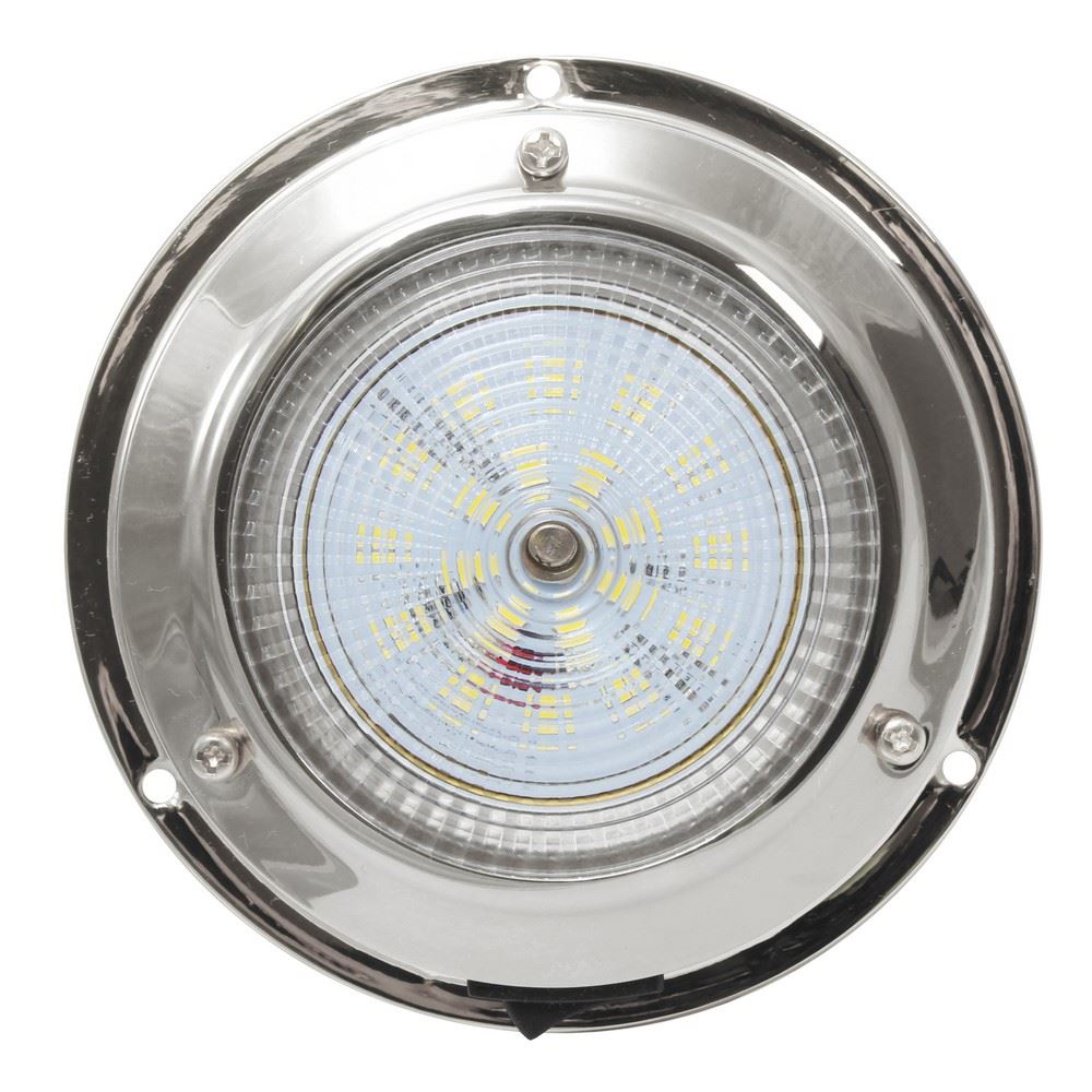 AAA 12V Stainless Dome Light Cool White LED 106mm 3" Dome