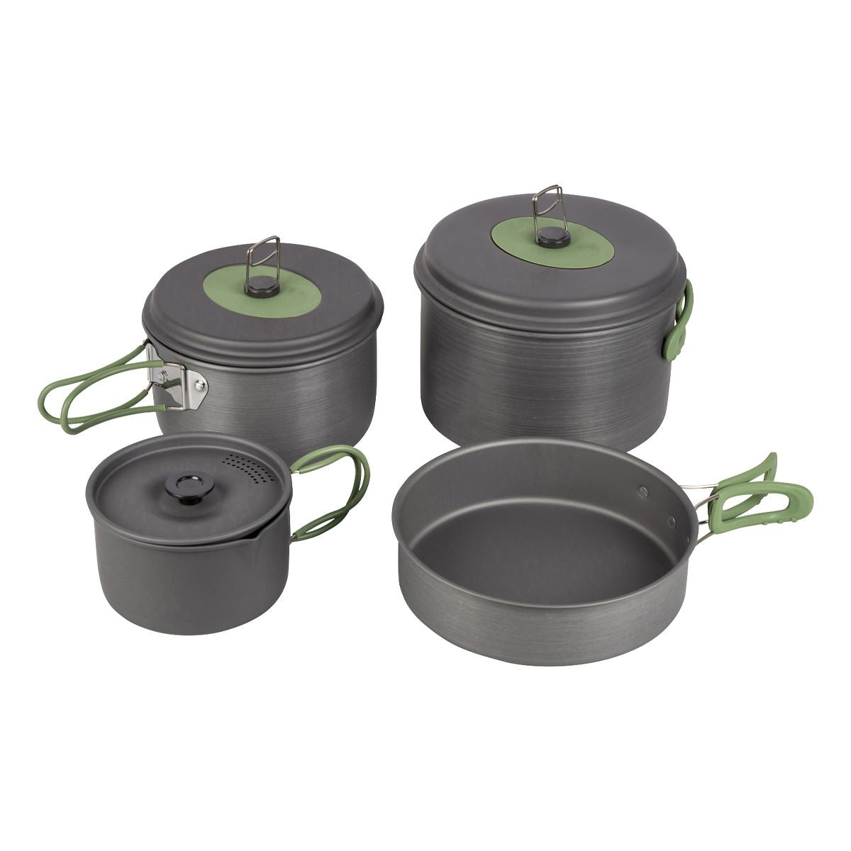 Bo-Camp Cookware Set Explorer xl 4 Pieceshard Anodized Aluminium