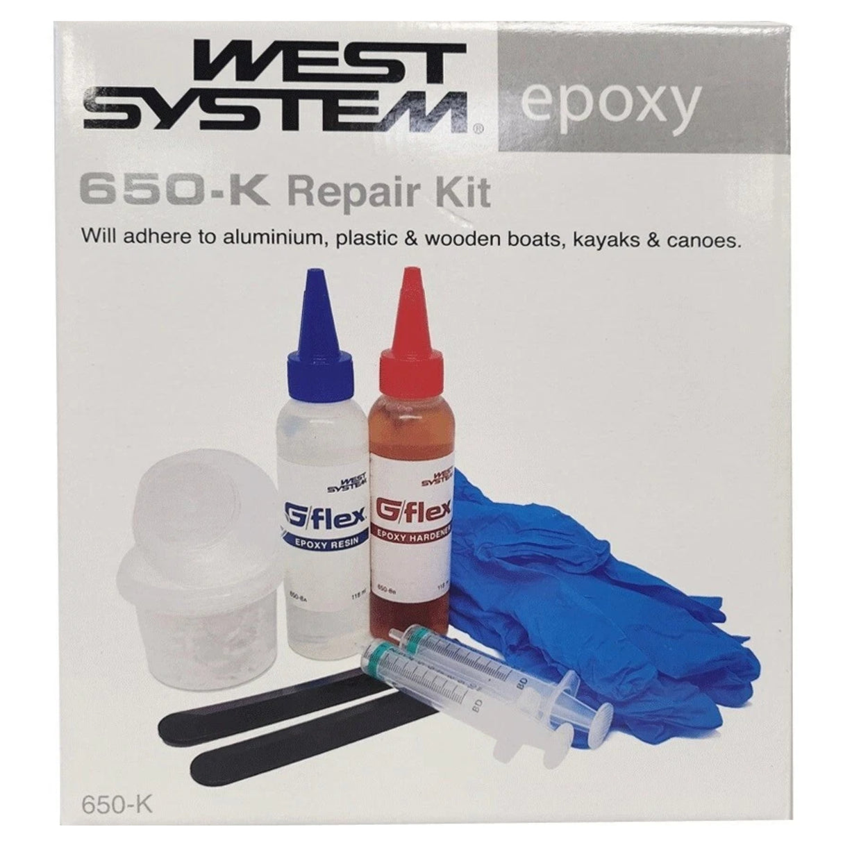West System G/Flex 650-K Epoxy Adhesive Repair Kit Aluminium, Plastic & Wooden Boats
