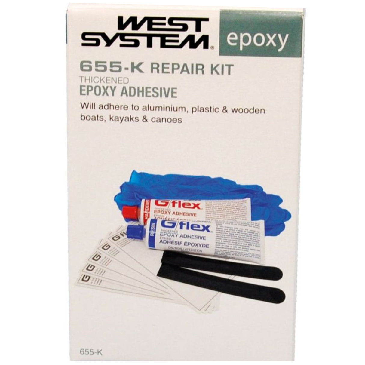 West System G/Flex 655-K Adhesive Epoxy Repair Kit for Boat Kayak Canoe Yacht