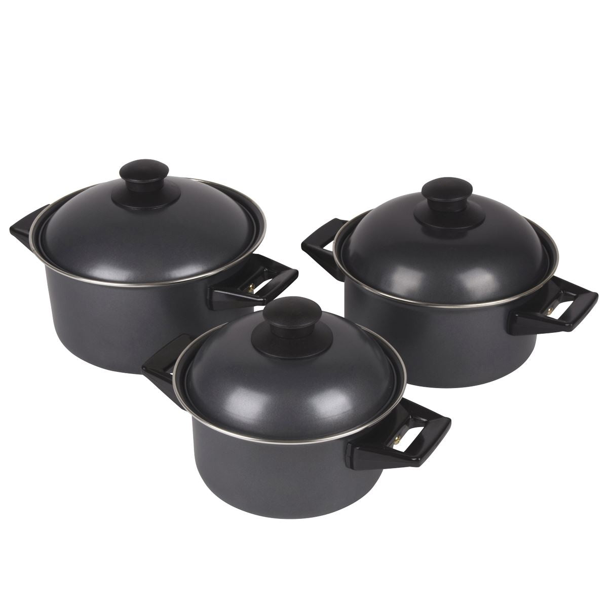 Bo-Camp Cookware Set Rondo 3 Pieces Carbon Steel