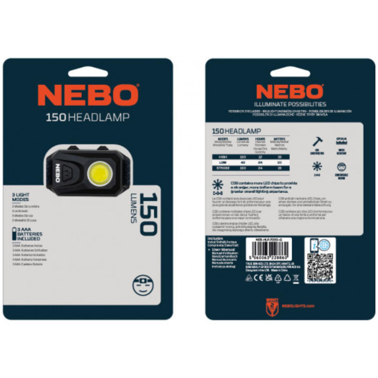 Nebo 150 Headlamp NEB-HLP-7000G - PROTEUS MARINE STORE