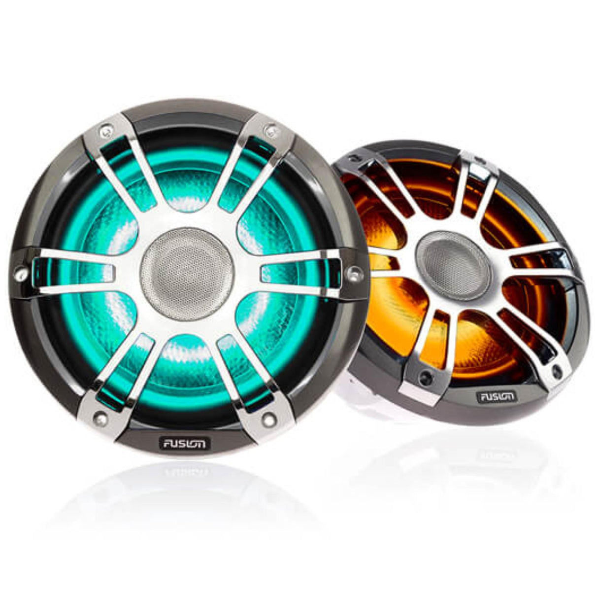 Fusion SG-FL882SPC 8.8" CRGBW LED Marine Speakers 330W - Sports Chrome - PROTEUS MARINE STORE