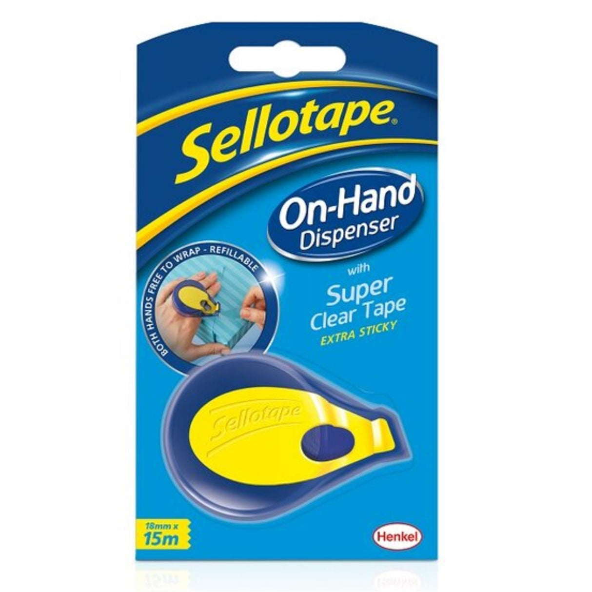 Sellotape On-Hand Dispenser 18mm x 15m - PROTEUS MARINE STORE