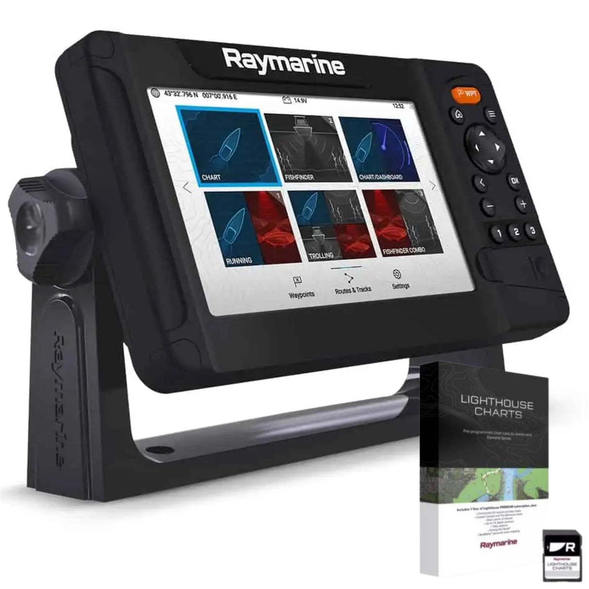 Raymarine Element 7S 7" Marine Navigation Display with Western European Lighthouse Chart
