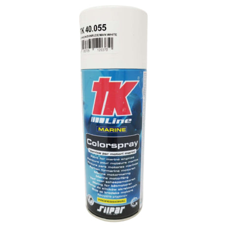 TK Colorspray Johnson / Evinrude White Engine Paint 400ml (Each) - PROTEUS MARINE STORE