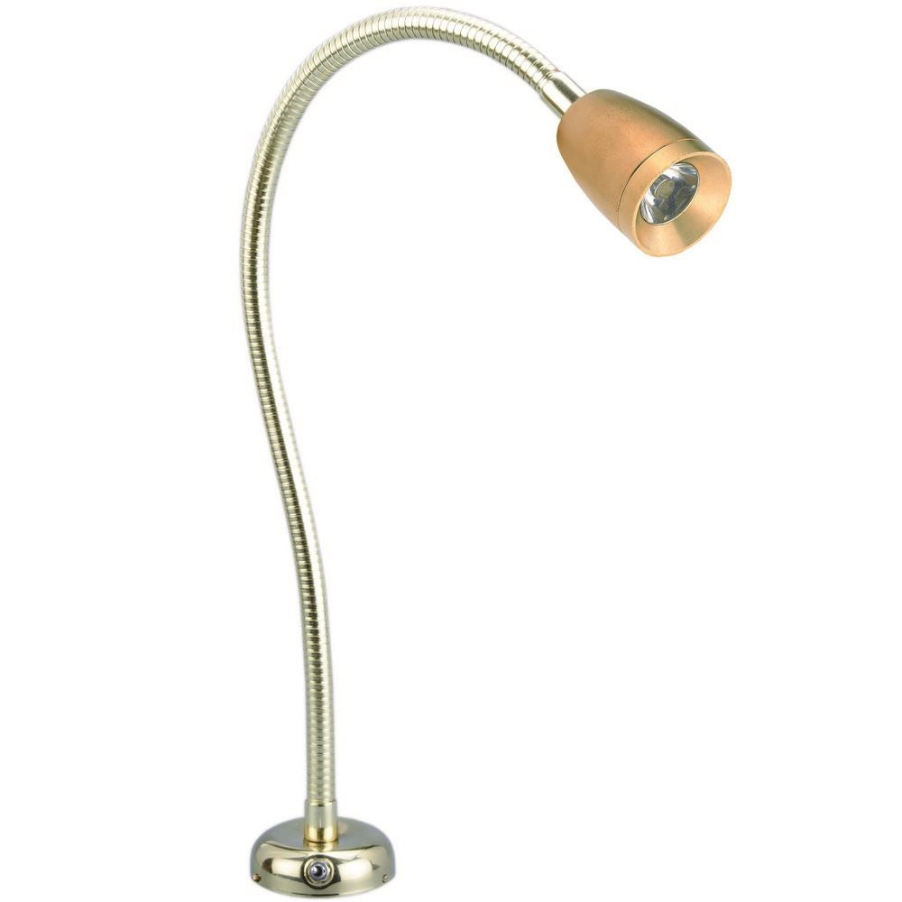 AAA LED Flexible Reading Light Brass
