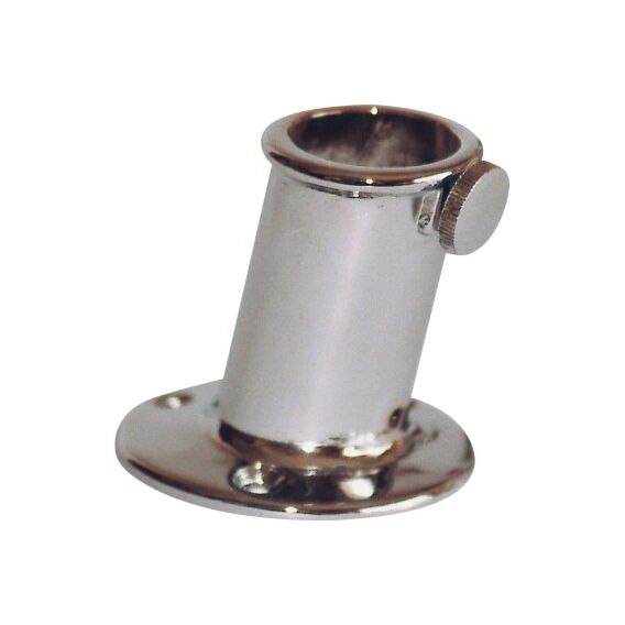 Chromed Brass Flag Pole Support ø25mm
