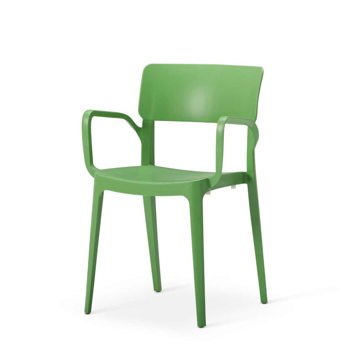 Tabilo Vivo Polypropylene Armchair for Contract Use - Avocado