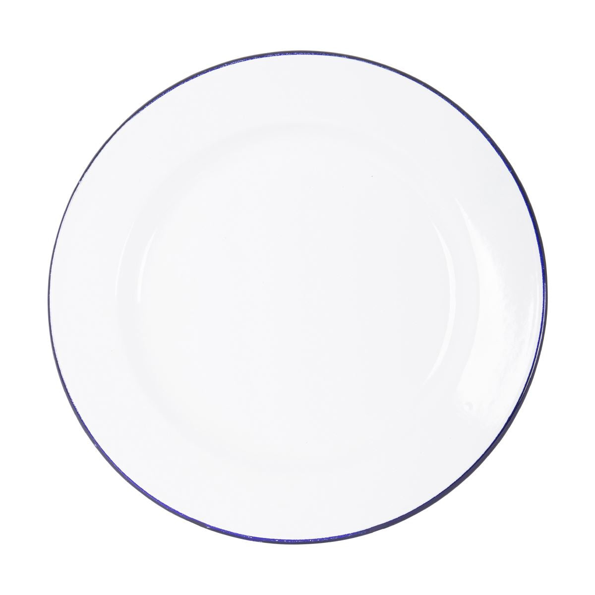 Bo-Camp Dinner Plate Enamel White/Blue