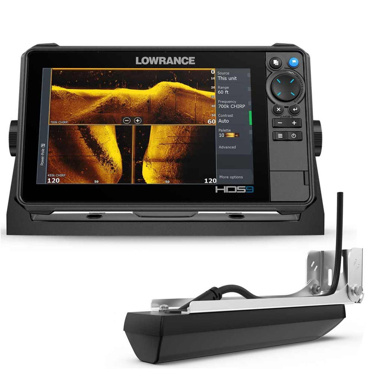 Lowrance HDS 9 Pro Fishfinder Chartplotter with Active Imaging HD 3-in-1 Transducer (ROW)