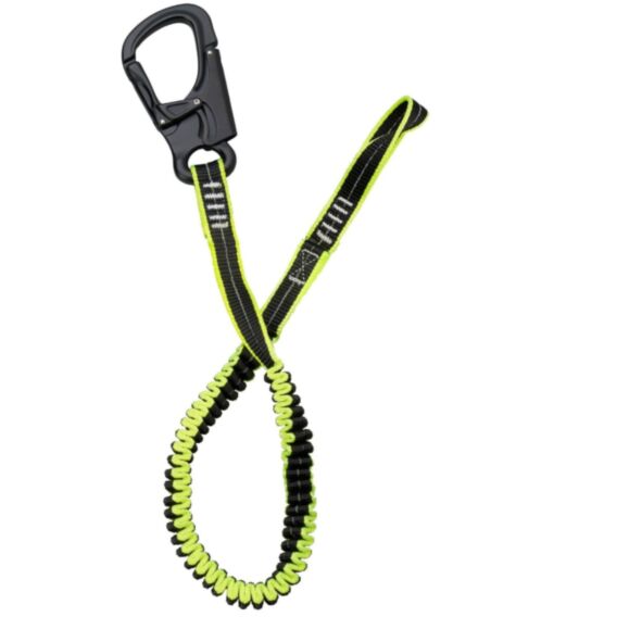 Elastic tether 1 aluminium safety hook