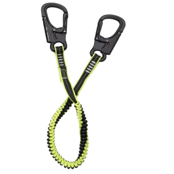 Elastic tether 2 aluminium safety hooks