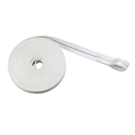 9 m jacklines - White, retro-reflective thread