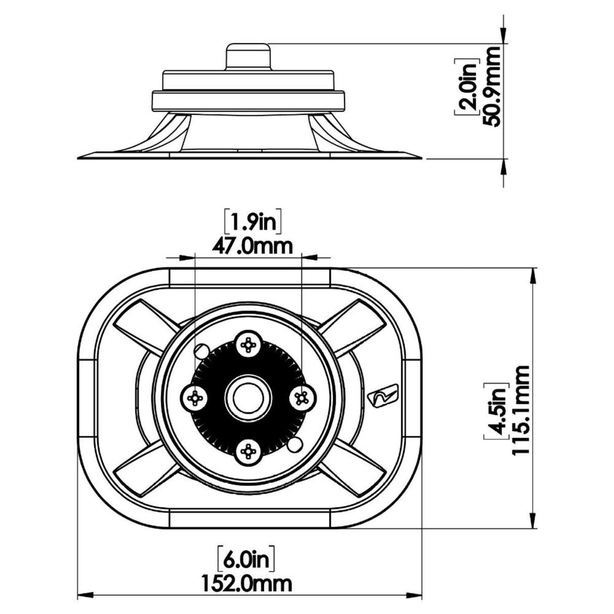 Railblaza HEXX Adhesive Mount
