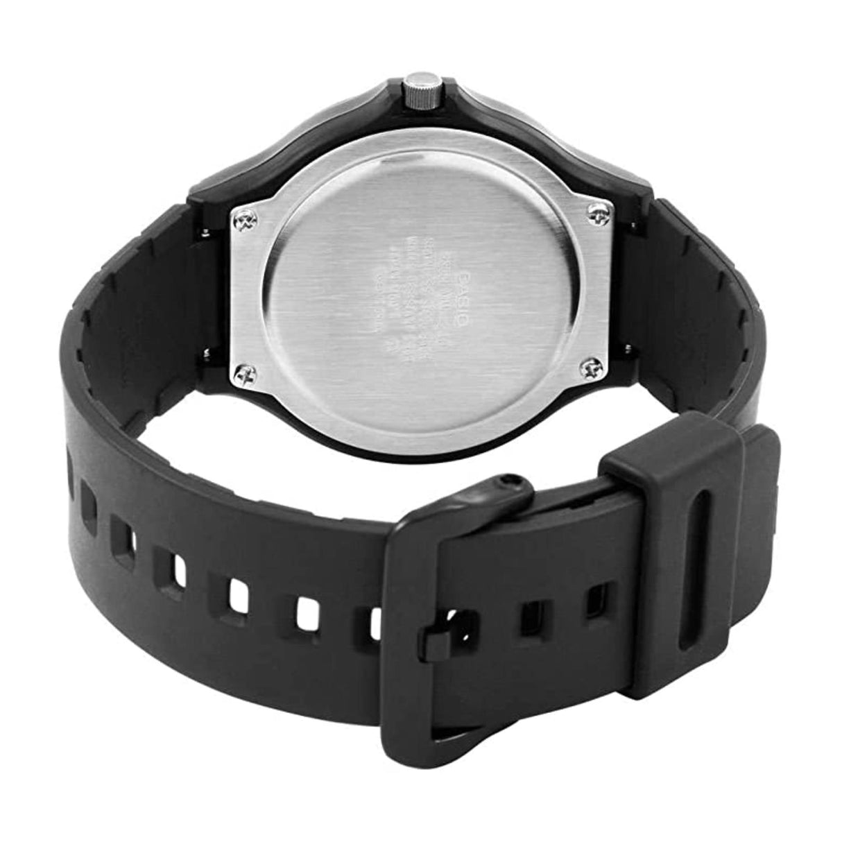 Mens Analogue Watch with Resin Strap - Black