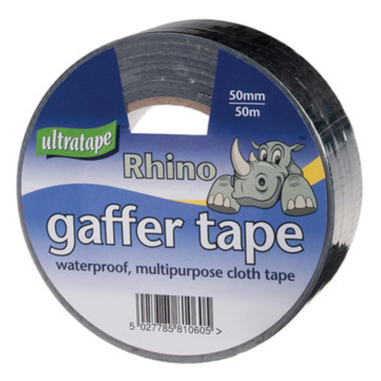 Ultratape Rhino 50m Gaffa Cloth Tape 50mm Black - PROTEUS MARINE STORE
