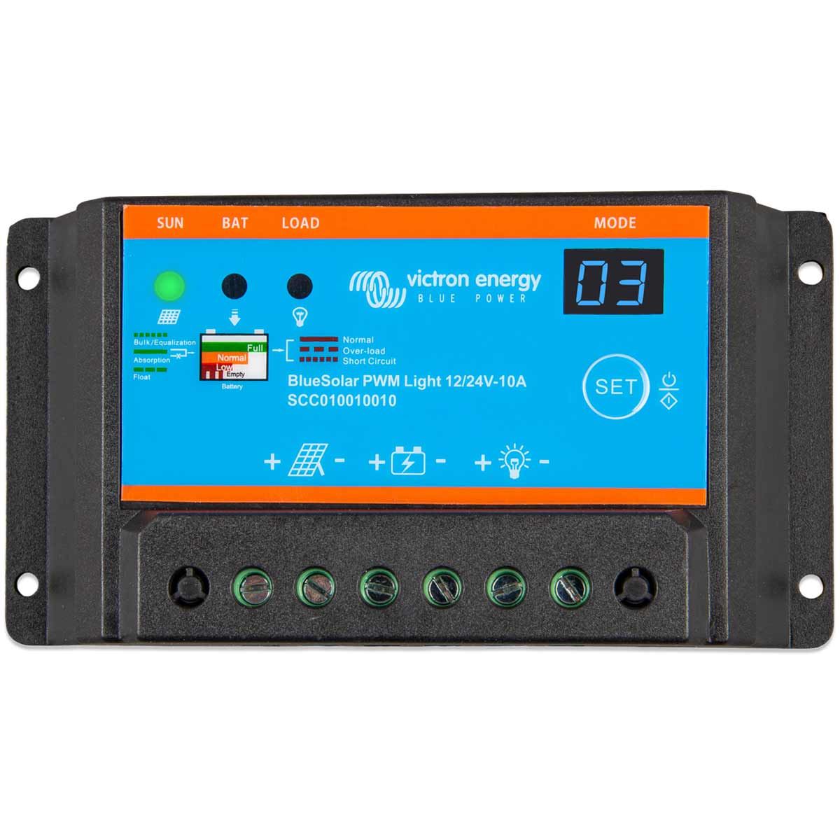 Victron Energy BlueSolar PWM Light Charge Controller (12V / 24V / 10A)