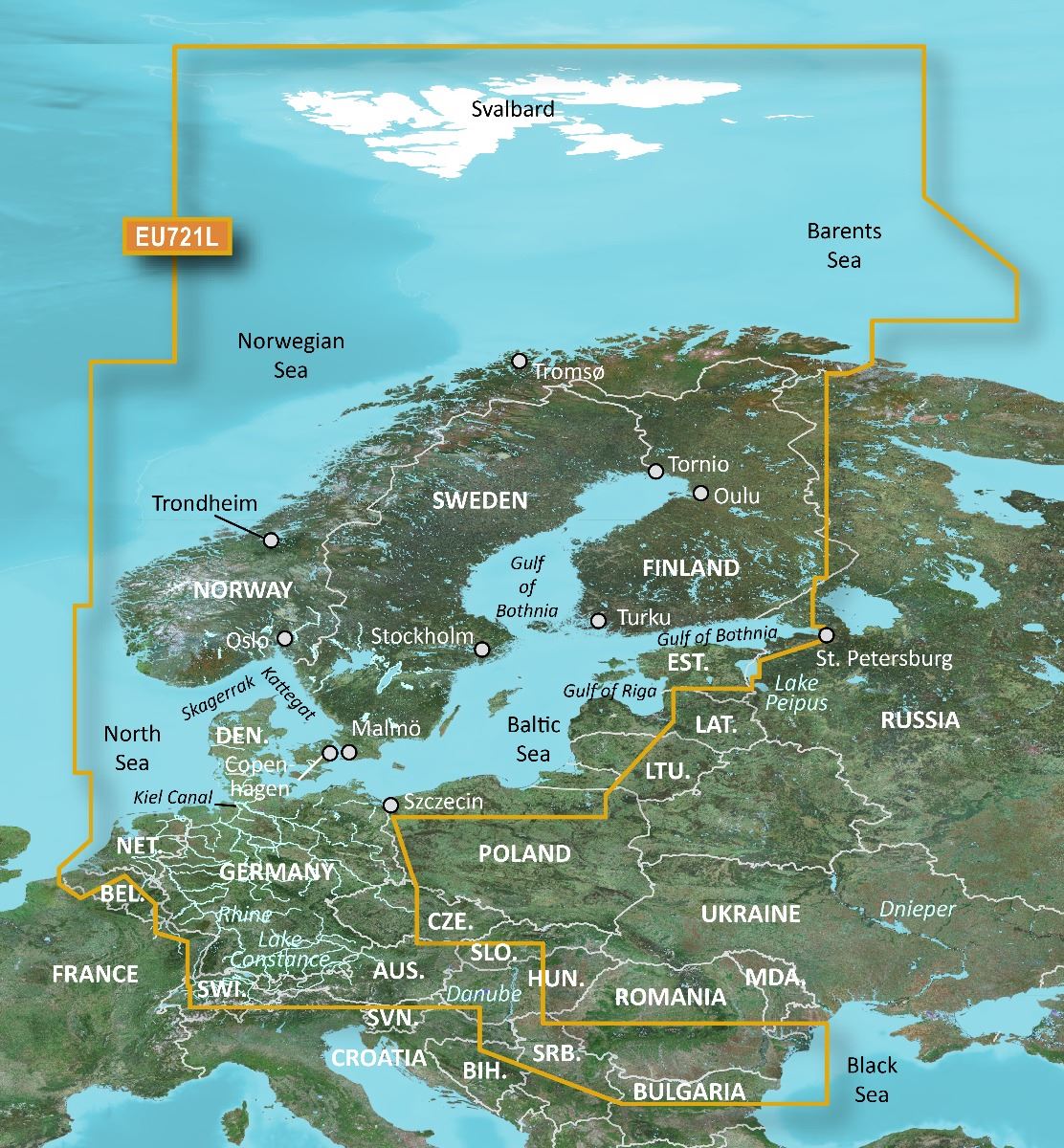 Garmin Blue Chart G3 Vision Large Area - VEU721L Northern Europe - PROTEUS MARINE STORE