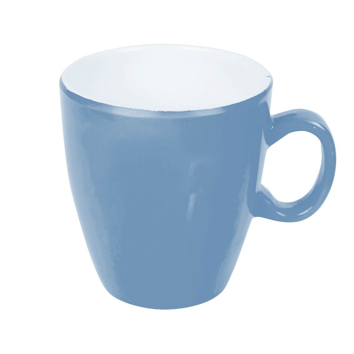 Bo-Camp Mug Two Tone Melamine 4 Pieces Blue