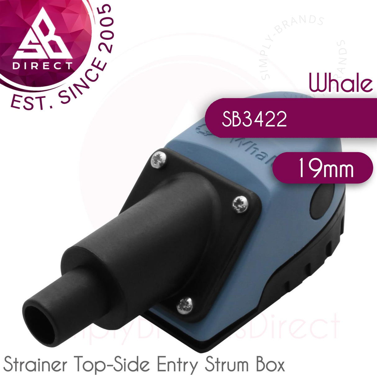 Whale Strainer Strum Box for Top or Side Entry 19mm