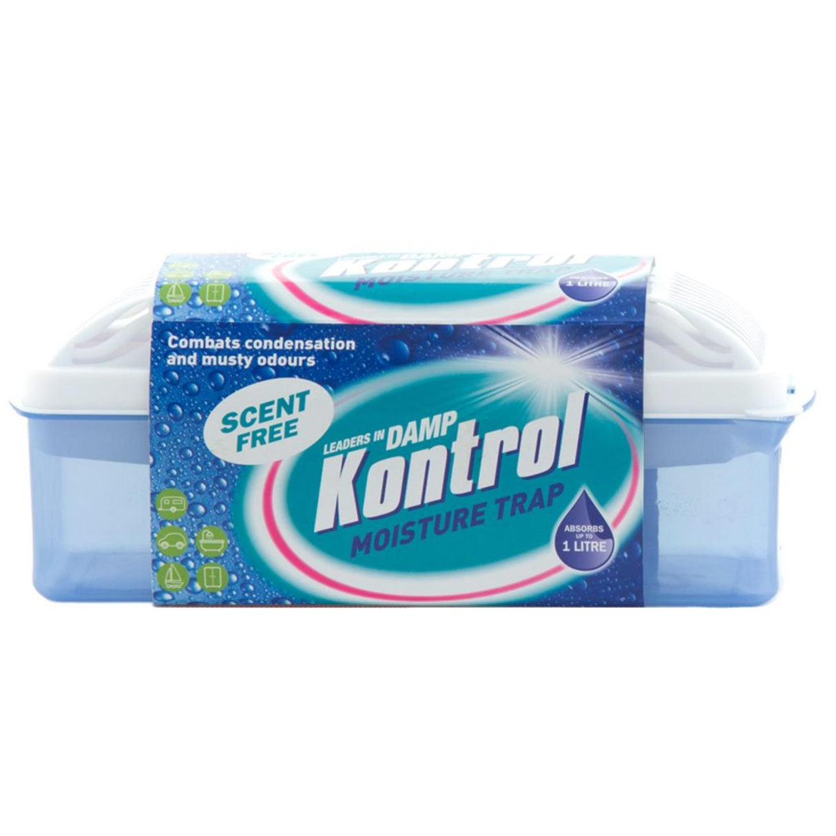 Kontrol Streamline Moisture Absorber Trap Scent Free Dehumidifier - 1 Litre Capacity