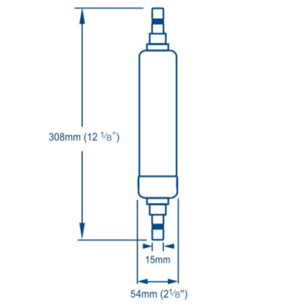 Whale Aqua Source Clear Water Filter 15mm For Caravan Boat Motorhome - WF1530
