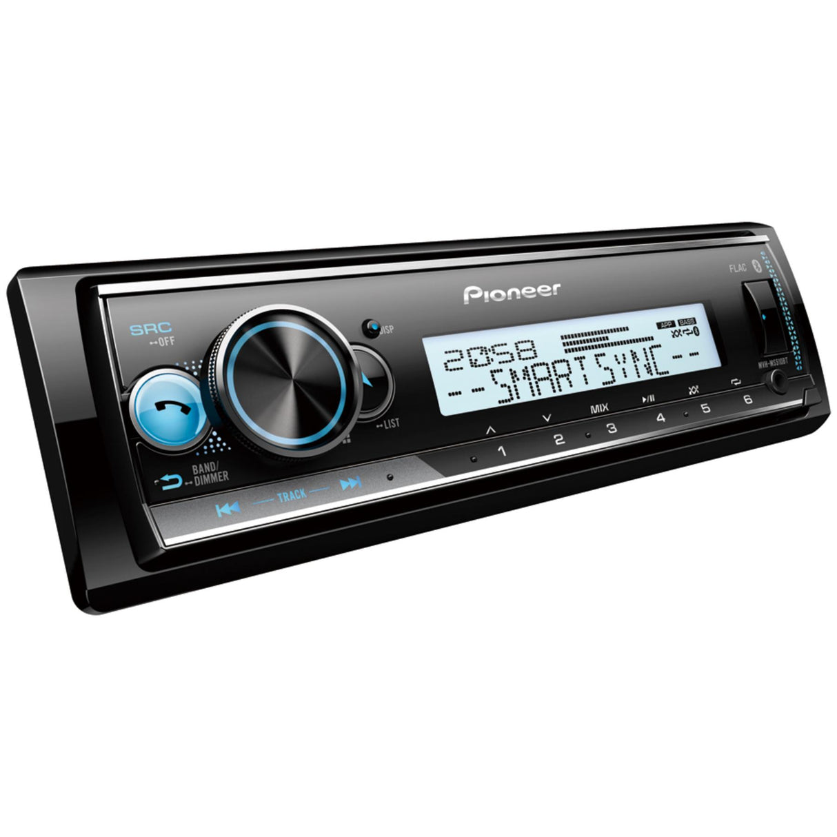 Pioneer MVH-MS510BT Marine Radio Digital Media Receiver 1-DIN Bluetooth USB Spotify & MIXTRAX - PROTEUS MARINE STORE