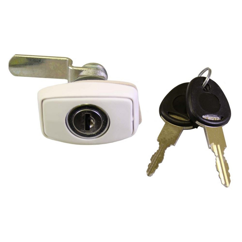 FAP Rectangular Push Lock White