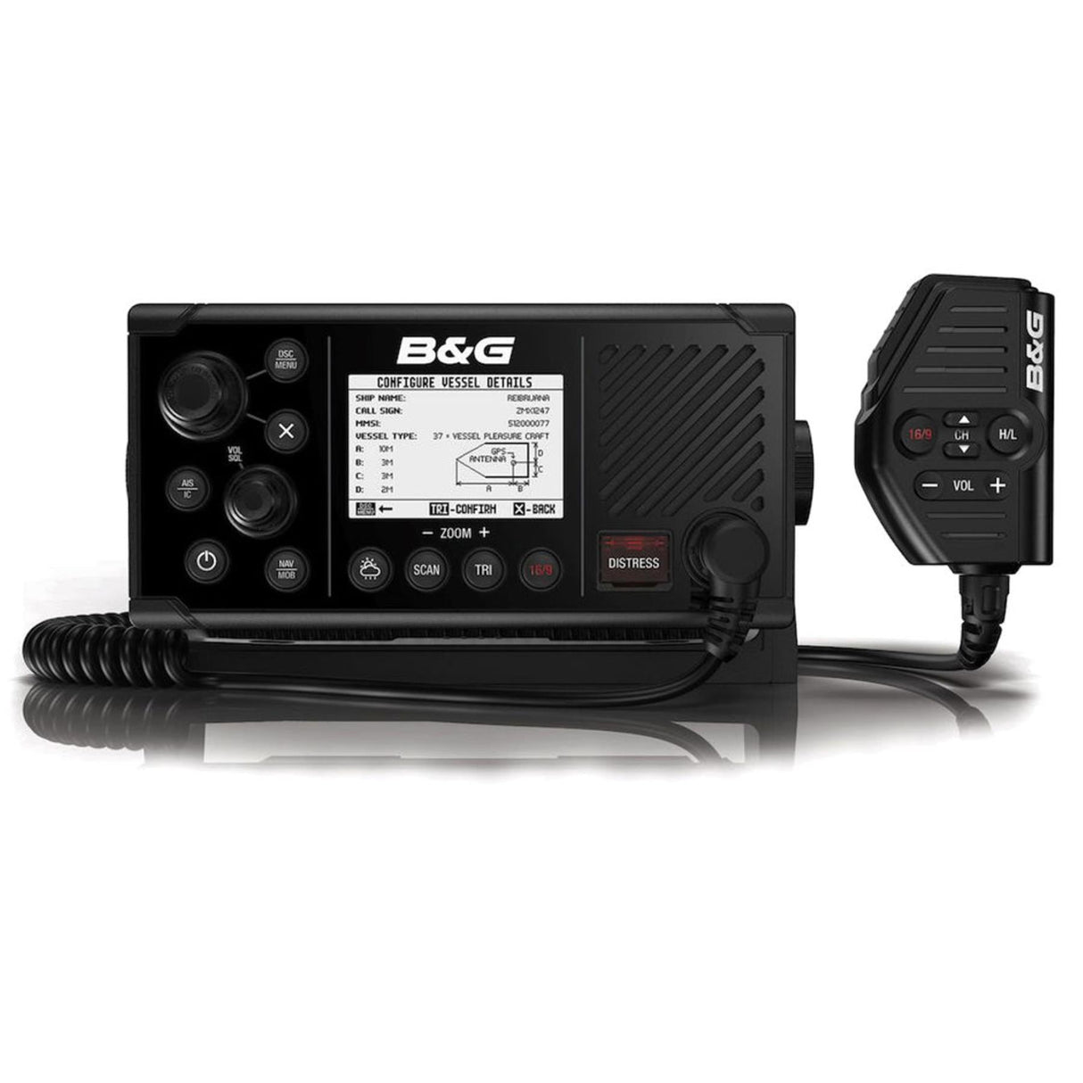 B&G V60-B Marine VHF Radio with Built-In Class B AIS Transmitter, DSC, and AIS-RX/TX