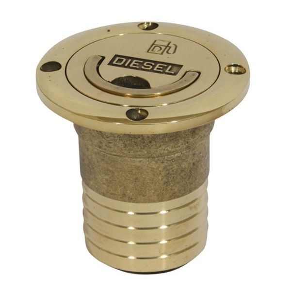 AG Deck Filler Brass Diesel 52mm (2") - PROTEUS MARINE STORE