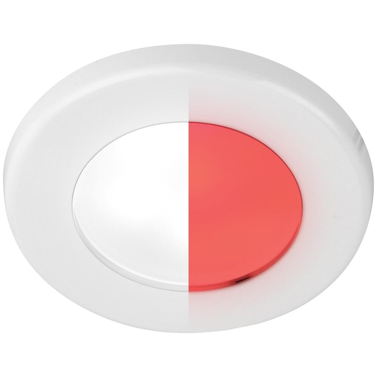 Hella EuroLED 75 Low Profile Round Light (White Case / White + Red)