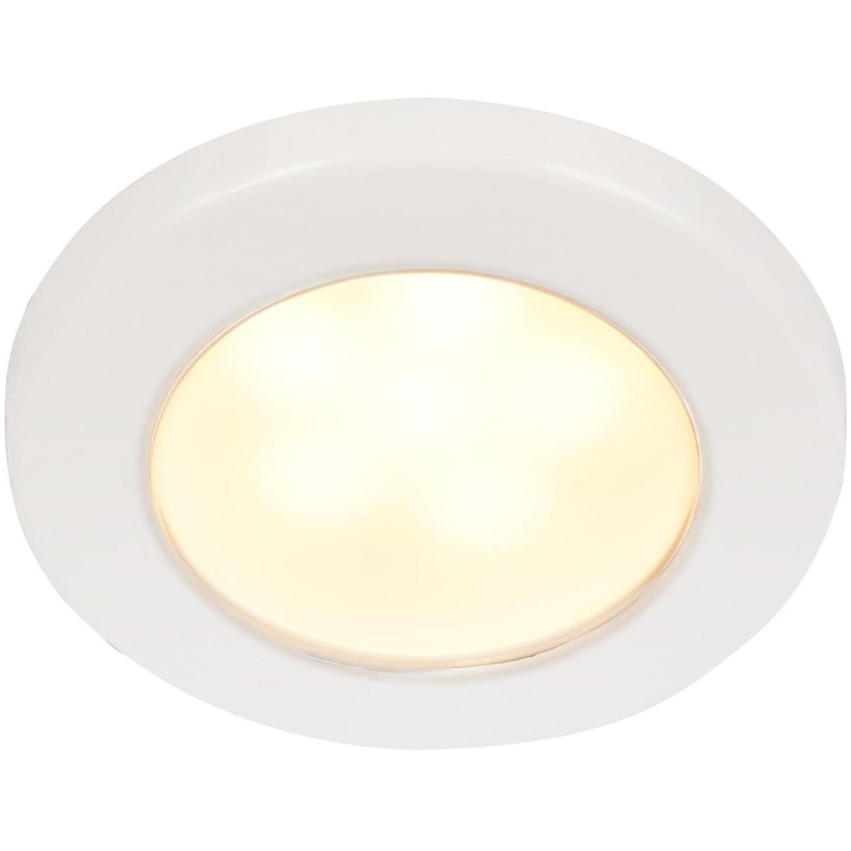 Hella EuroLED 75 Recess Mount Light with White Rim (Warm White / 24V)