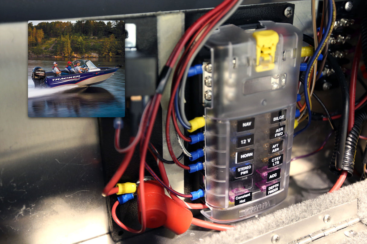 Blue Sea Fuse Block ATO 12 Circuit with Ground Each - PROTEUS MARINE STORE