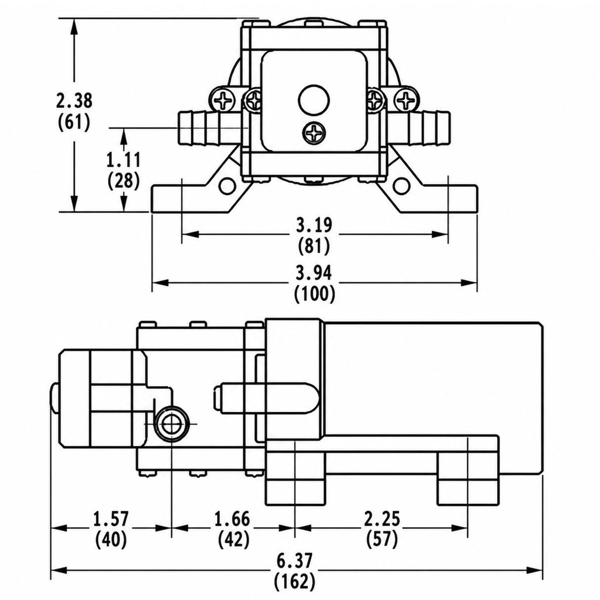 Acqua-Flo 12V Diaphragm Water Pump 40PSI 3.8LPM Self Priming for Boat Marine RV