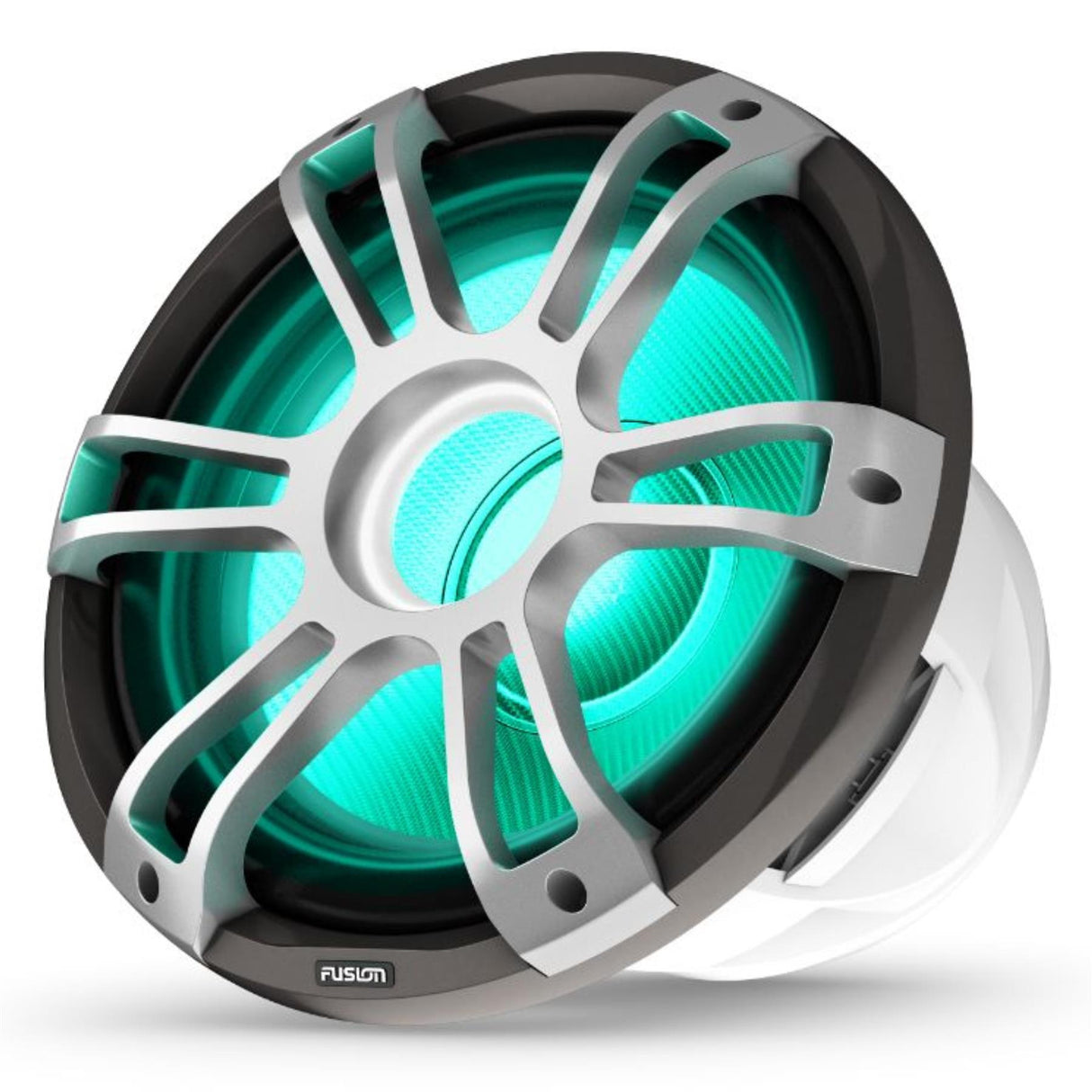 Fusion SG-SL123SPG 12" 3i CRGBW LED Subwoofer 1400W - Sports Grey - PROTEUS MARINE STORE